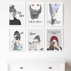 KIT 6 QUADROS TEEN - La Artes Quadros e Decor