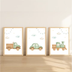 KIT 3 QUADROS BRINQUEDOS ANTIGOS - comprar online