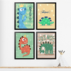 KIT 4 QUADROS DINOSSAUROS