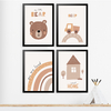 KIT 4 QUADROS URSO BOHO 2