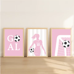 KIT 3 QUADROS FUTEBOL FEMININO 2 na internet