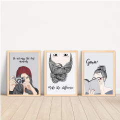 KIT 3 QUADROS TEEN II na internet