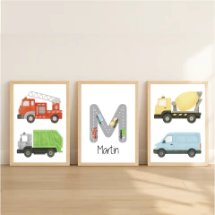 KIT 3 QUADROS CARROS DE SERVIÇO MARTIN na internet