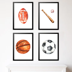 KIT 4 QUADROS BOLAS ESPORTIVAS na internet