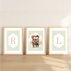 KIT 3 QUADROS RETRÔ IRMÃOS - comprar online