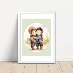 Imagem do KIT 3 QUADROS RETRÔ IRMÃOS