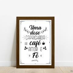 QUADRO CAFÉ AMOR E FÉ