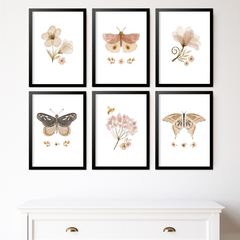 KIT 6 QUADROS BOHO BORBOLETAS na internet