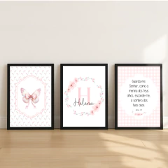 KIT 3 QUADROS RETRÔ HELENA - La Artes Quadros e Decor