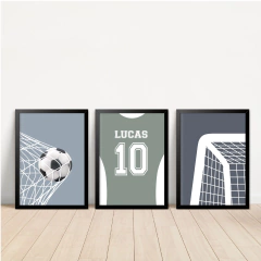 KIT 3 QUADROS FUTEBOL 2 - loja online