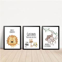 KIT 3 QUADROS SAFARI GUSTAVO na internet