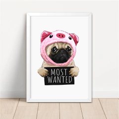 Imagem do KIT 3 QUADROS GAROTA E O PUG