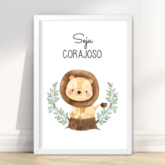 KIT 6 QUADROS SAFARI BABY AQUARELA - La Artes Quadros e Decor