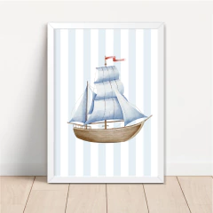 KIT 3 QUADROS MARINHEIRO AQUARELA - loja online