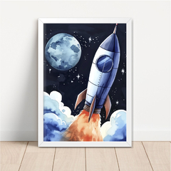 KIT 3 QUADROS GALÁXIA ASTRONAUTA - La Artes Quadros e Decor