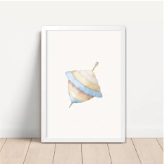 KIT 3 QUADROS RETRÔ AZUL - loja online