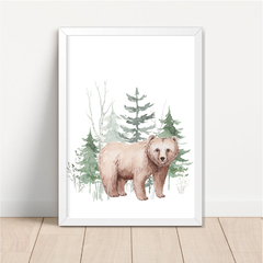 Imagem do KIT 3 QUADROS ANIMAIS FLORESTA OUTONO