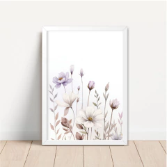 KIT 3 QUADROS FLORES SILVESTRES AURORA - loja online