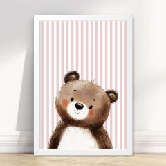 Imagem do KIT 6 QUADROS ANIMAIS FOFOS DA FLORESTA ROSE