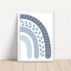 KIT 3 QUADROS BOHO AZUL