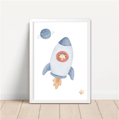 KIT 3 QUADROS URSO ASTRONAUTA