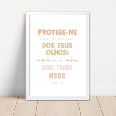 KIT 3 QUADROS BOHO MARGARIDA SALMOS 17:8 - La Artes Quadros e Decor
