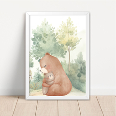 KIT 3 QUADROS FAMÍLIA URSO AQUARELA na internet