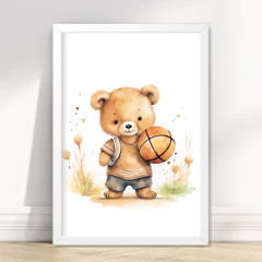 KIT 6 QUADROS URSOS ESPORTIVOS