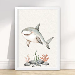 KIT 6 QUADROS FUNDO DO MAR CUTE