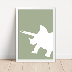 KIT 3 QUADROS DINOSSAUROS SILHUETA na internet