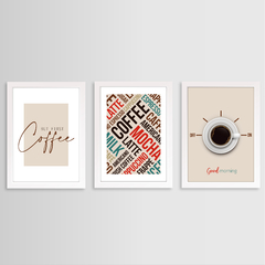 KIT 3 QUADROS CAFÉ ON OFF - comprar online
