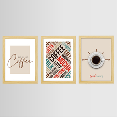 KIT 3 QUADROS CAFÉ ON OFF na internet