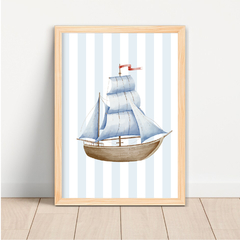 KIT 3 QUADROS MARINHEIRO AQUARELA - La Artes Quadros e Decor