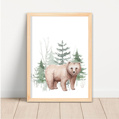 KIT 3 QUADROS ANIMAIS FLORESTA OUTONO na internet