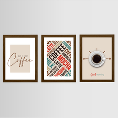 KIT 3 QUADROS CAFÉ ON OFF - loja online