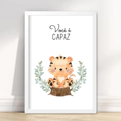 KIT 6 QUADROS SAFARI BABY AQUARELA - comprar online