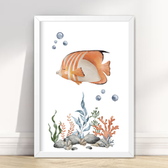 KIT 6 QUADROS FUNDO DO MAR - comprar online