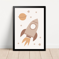 KIT 3 QUADROS BOHO URSO ASTRONAUTA - loja online