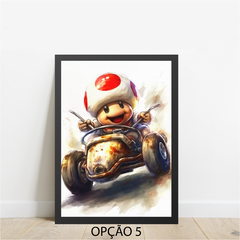 Imagem do KIT 3 QUADROS SUPER MARIO AQUARELA
