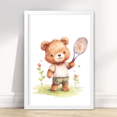 KIT 6 QUADROS URSOS ESPORTIVOS - La Artes Quadros e Decor