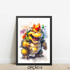 KIT 3 QUADROS SUPER MARIO AQUARELA