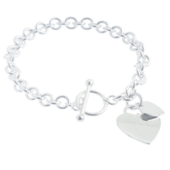 Pulsera con doble corazón