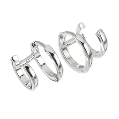Argollas con cuff (par)