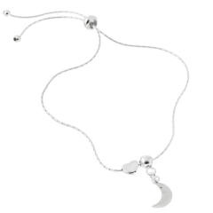 Pulsera ajustable corazón y luna
