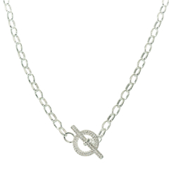 Collar tipo rolo y cierre con piedras cúbics