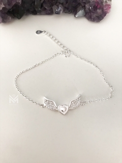 Pulsera alas y corazón - comprar online