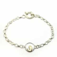 Pulsera cristal y virgen niña