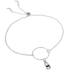 Pulsera ajustable círculo y candado