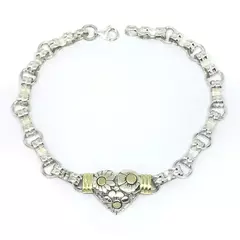 Pulsera corazón con flores