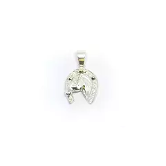 Dije herradura con oro y caballo